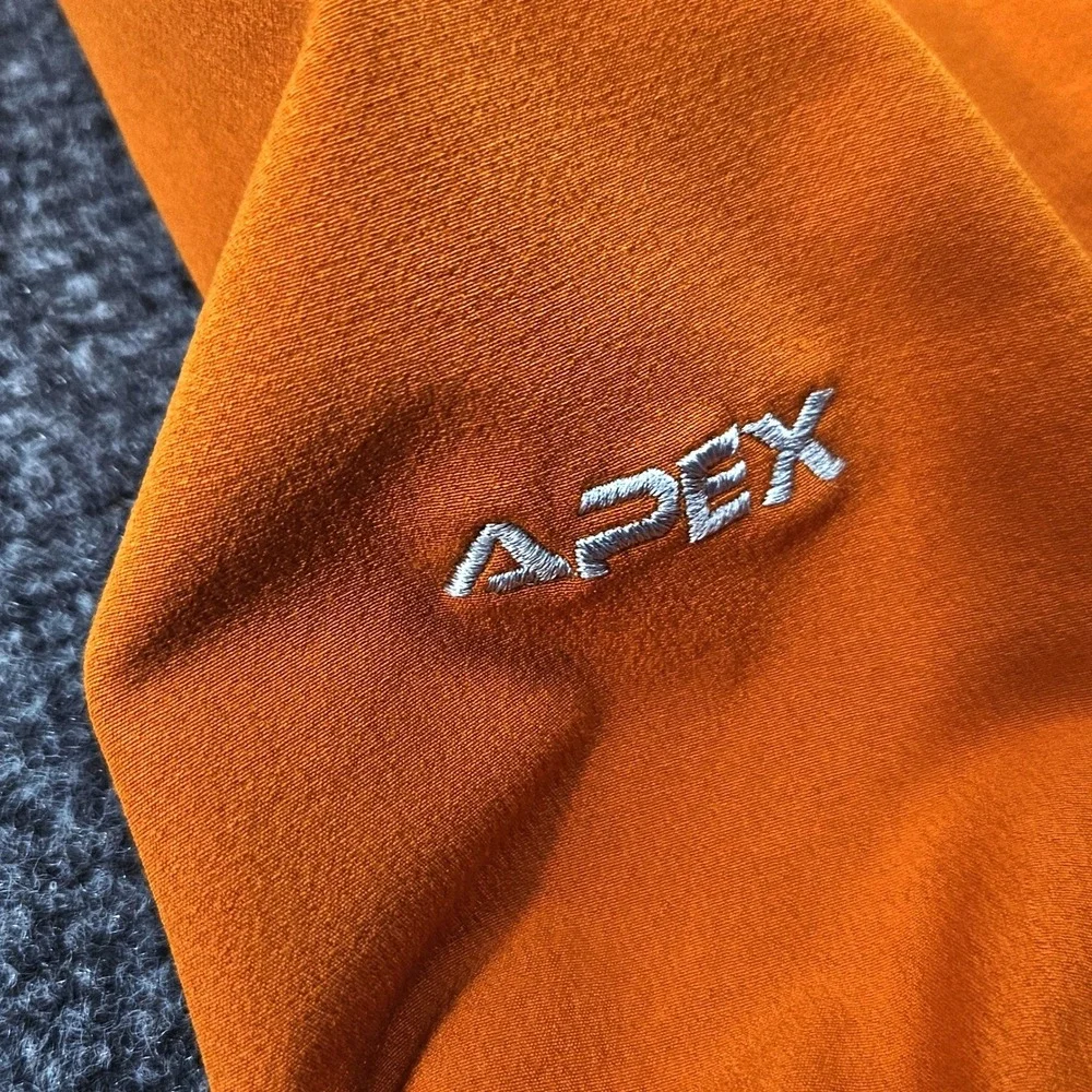 The North Face Apex Pullover Mens XL Orange 1/4 Zip Softshell‎ Jacket Hiking